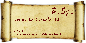 Pavesitz Szebáld névjegykártya